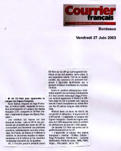 Article Courrier Français